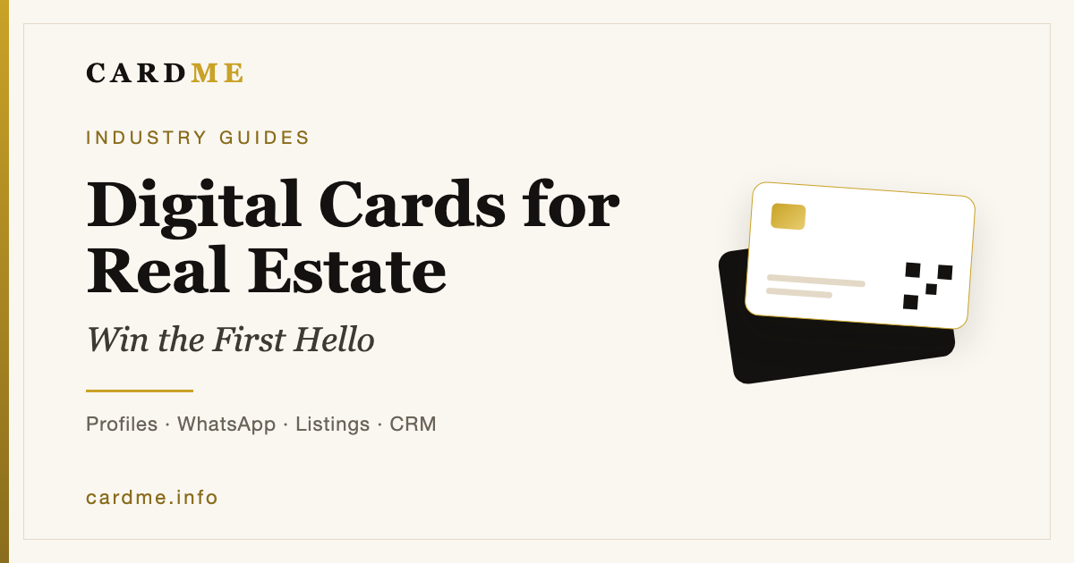 Digital Business Cards for Real Estate Agents in Singapore