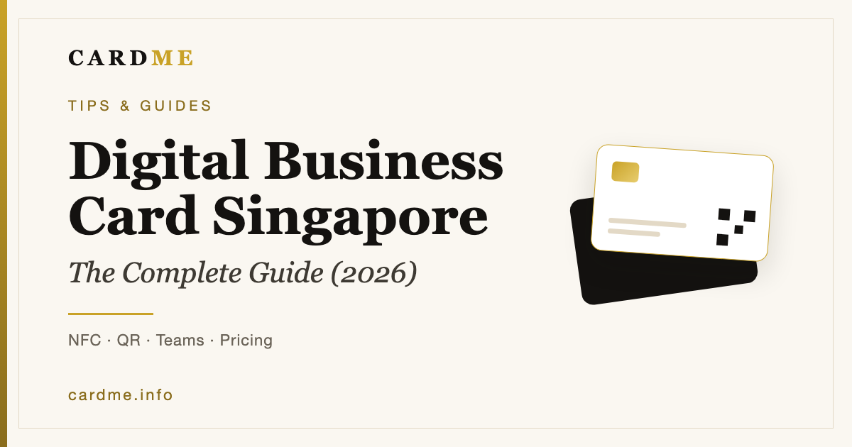 Digital Business Card Singapore: The Complete Guide (2026)
